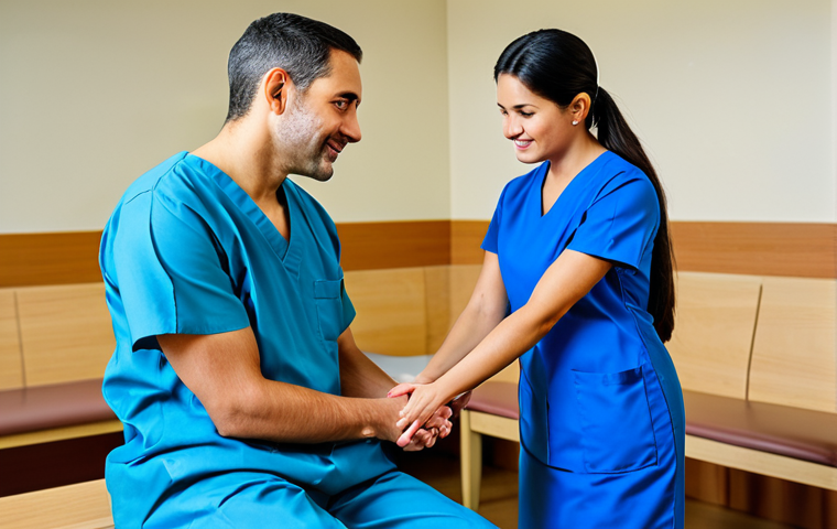 병동 간호사 업무 루틴 - **

"A nurse using a modern tablet to review a patient's electronic health record (EHR) in a well-li...